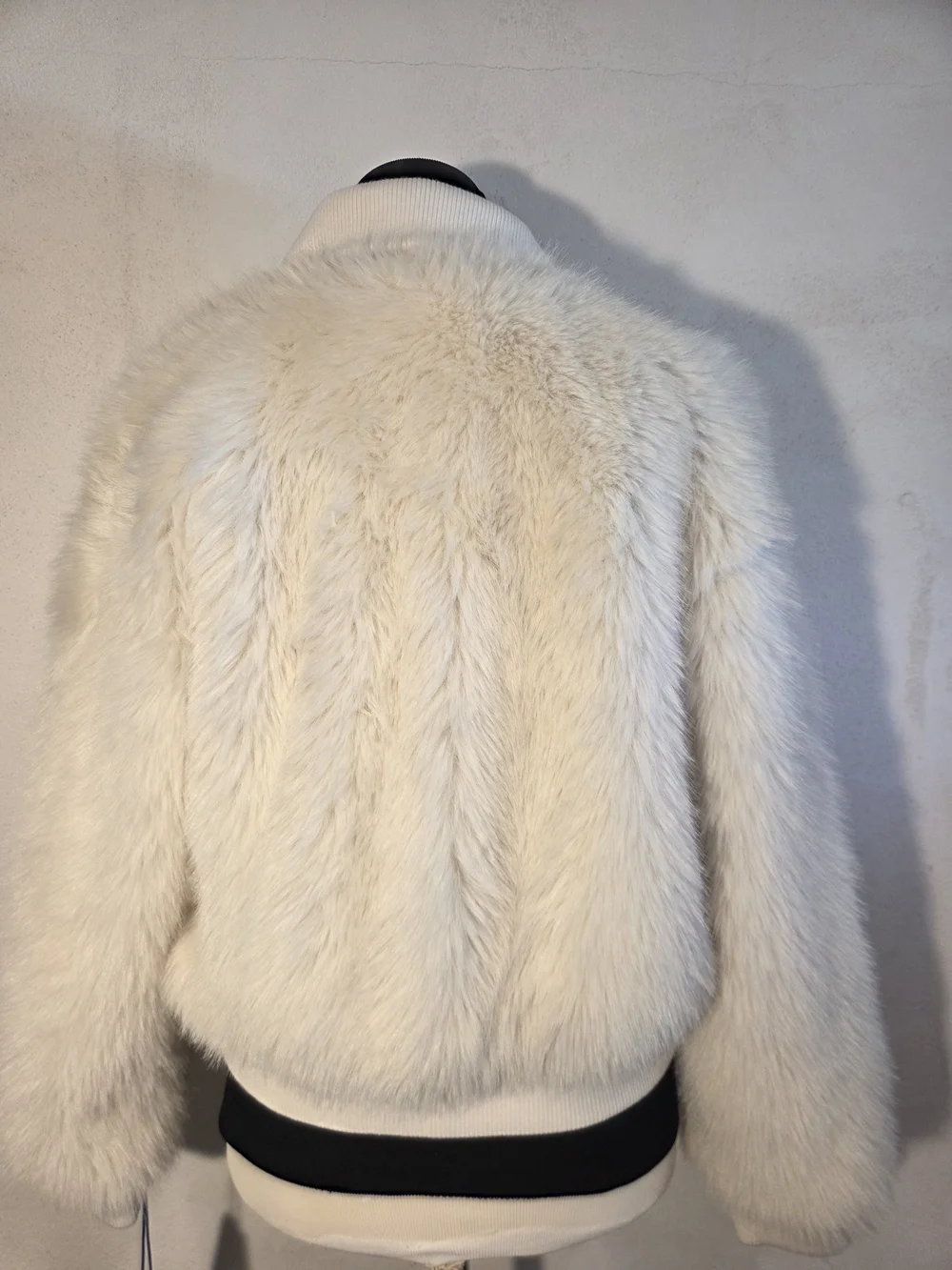 Limited Too Girls White Faux Fur Zip Up Jacket Coat Girl's size L Women's size S